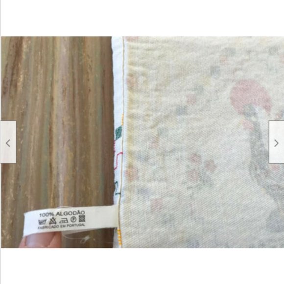 Portugal Rooster Print Tablecloth 34x40" Texteis Lar 100% Cotton - Picture 4 of 5